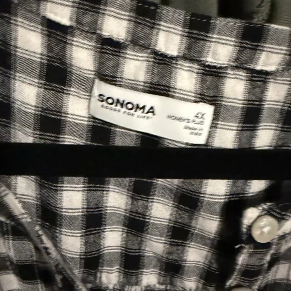 Sonoma Black and White Plaid Dress - Picture 2 of 2